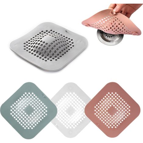 Protezione in silicone per lo scarico della doccia, contro i capelli e le ostruzioni dello scarico del bagno. (1/4)