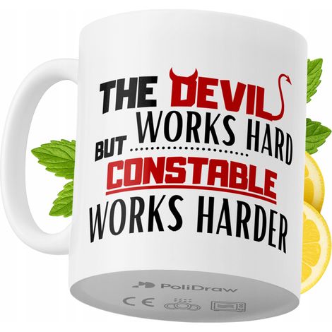 Lustige Kaffeetasse mit witzigem Textdesign für Polizisten – ideal für Geburtstage, Namenstage, Feiertage und besondere Anlässe. Hochwertige Tasse für Zuhause, Büro und Arbeit. Farbe: Weiß, 330 ml.