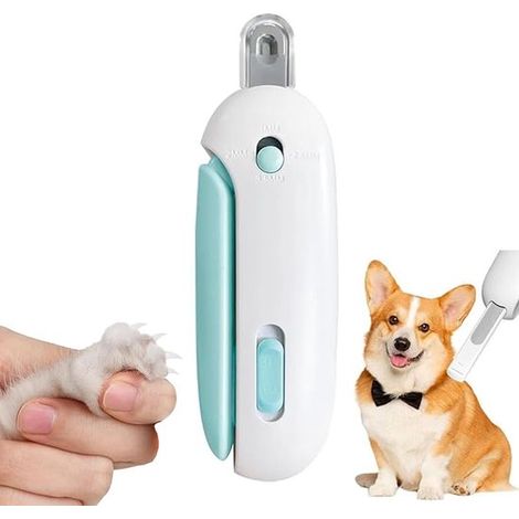 Cortauñas para gatos, Incluye lima de uñas, Tijeras para uñas, Tijeras para uñas de perros, Cortauñas para gatos con apertura ajustable, Turquesa (1/5)