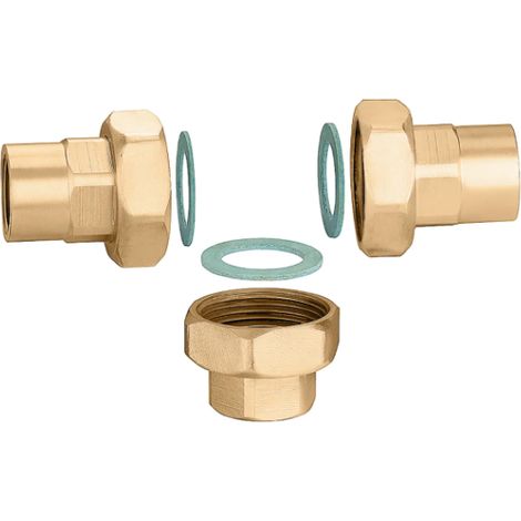 Anschluss-Set für Mischer mit Gewindeanschlüssen der Serie 524. 3/4 "F-Anschluss, verwenden Sie 524500 Caleffi 524005  3/4"F