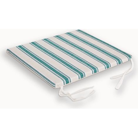 Cuscino per sedia Aveiro 40x40x2,5cm a righe verdi