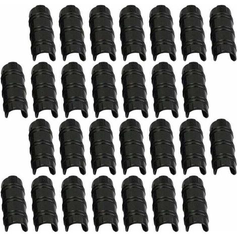 Accesorio para invernadero, 30 clips de 32 mm para invernadero, abrazaderas para tuberías para asegurar cubiertas, películas y plantas en invernaderos de jardín - Crezuo