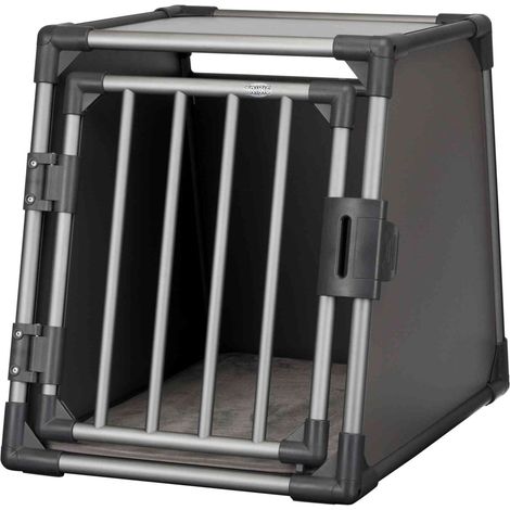 TRIXIE Hunde-Transportbox Aluminium Graphitgrau Größe M (1/2)
