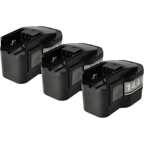 vhbw 3x batería compatible con Milwaukee PSM 14.4 Power Plus herramienta (1500 mAh, NiMH, 14,4 V)