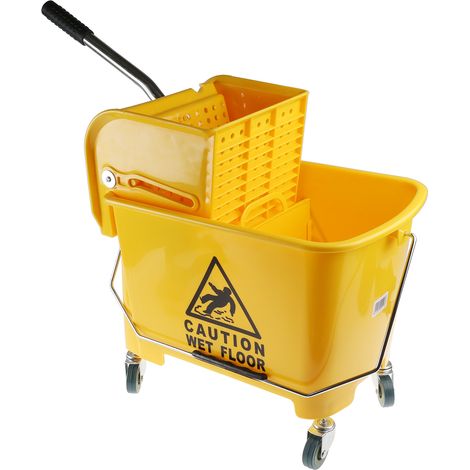 Seau à lessiver en Plastique Jaune avec poignée, 20L ( Prix pour 1 ) (1/4)