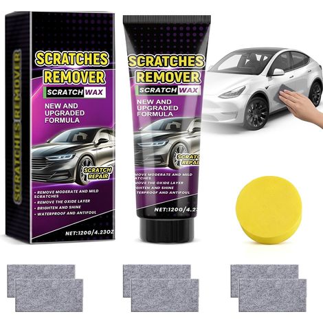 Kit Réparation Rayures Voiture 120g,Contenant 6x Tissu Nanoet Une Boule éponge,Efface Rayures Profonde Voiture,Polish Efface Carrosserie,Adapté à La Pâte à Polir sur Diverses Surfaces (1/5)