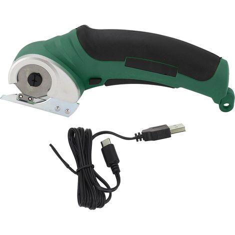 Ciseaux électriques sans fil 240 tr/min, coupe-tissu portatif rechargeable pour tapis, éponge et mousse, outil vert (1/5)