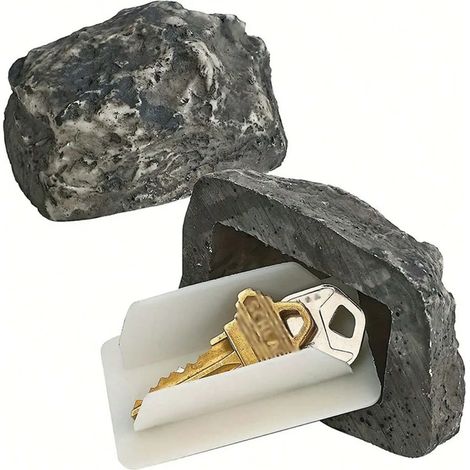 Cassetta di sicurezza per chiavi, contenitore per chiavi, scatola di sicurezza in pietra per chiavi di riserva, aspetto e sensazione autentici della pietra, j-AquaForge (1/5)