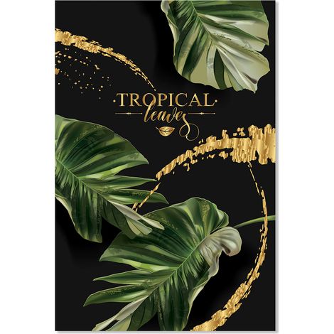 Affiche Tropical doré - 40x60cm - made in France (1/5)