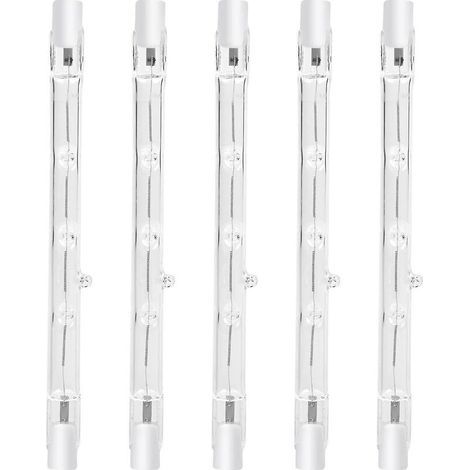 100-W-Halogen-Stiftlampe, 118 mm, R7s, dimmbar, warmweiß (2800 K), R7s, linear, 1500 lm, Spot, 220–240 V AC, für Heimbeleuchtung, Arbeitsplatz, Sicherheit, Stehlampe usw. (1/3)