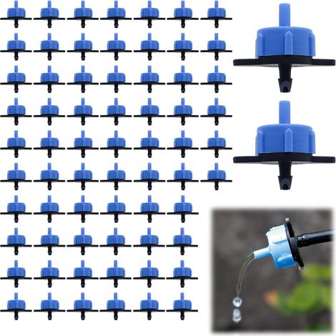 CCYKXA 70-teilige Bewässerungstropfer, Bewässerungssprinklerkopf, Tropfbewässerungssystem-Kits, selbstregulierende Tropfer für Rasengemüsegärten oder Blumenbeete
