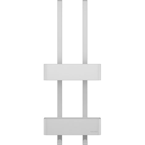 Balneo Étagère de douche à suspendre MARELLO Blanc - Sans perçage, pour paroi de verre jusqu'à 8 mm - Acier inoxydable AISI 304 (1/5)
