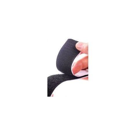 Cinta adhesiva extrafuerte de 10 m, resistente a arañazos, con doble cara y cierre de velcro (negra). (1/4)