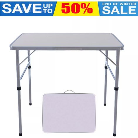 Portable Folding Camping Table Aluminium Carry BBQ Desk Kitchen Outdoor Picnic (1/5)