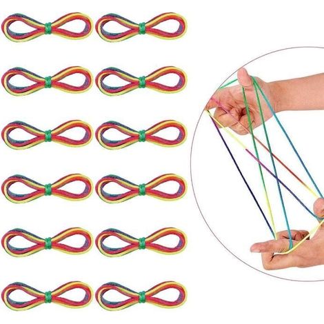 Jeu de Ficelle Doigts - Rainbow Rope - 12 pièces - Blanc (1/4)
