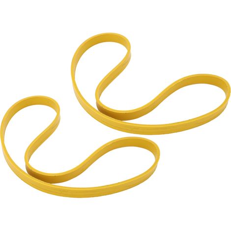Lot de 2 pneus de scie à ruban antidérapants et silencieux en caoutchouc pour scie à ruban de 10 pouces (25,4 cm) pour le travail du bois, jaunes. (1/5)
