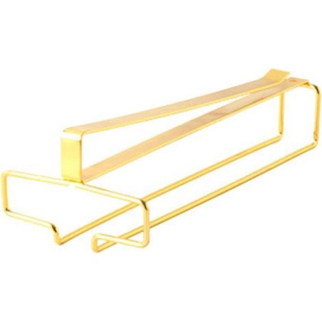 de Verre à Vin en Métal Sous Armoire, Support à Verres à Pied, Organisateur de Support de Rangement pour Verres à Vin Suspendu-A (1/4)