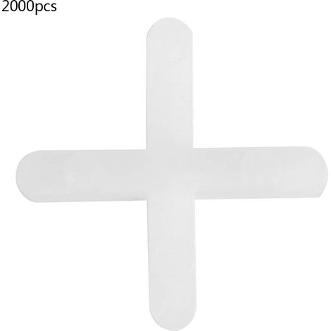 2000Pcs Ceramic Tiler Spacer Cross Plastic Tile Plumber Reuseable Leveling System 3mm (1/5)