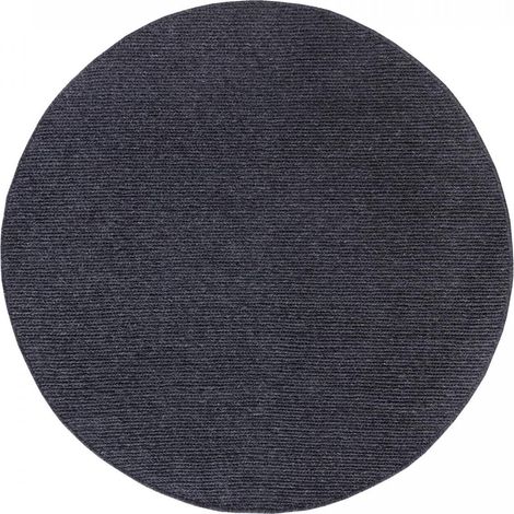Tapis rond 200x200 cm Anthracite Rond Laine Uni