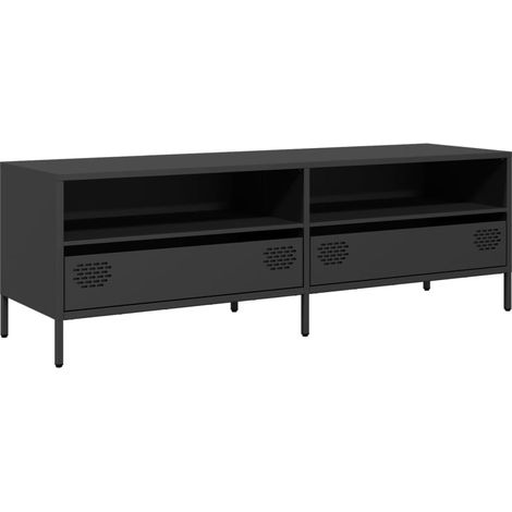 Maison Exclusive - TV-Schrank Schwarz 135x39x43,5 cm Kaltgewalzte