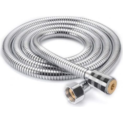 Tuyau de Douche 2m, Universel Flexible douche Extensible Pommeau douche Tuyau en Acier Inoxydable Anti-Explosion, Anti-Torsion et Anti-Corrosion, Chiffrement à double Boucle (1/5)