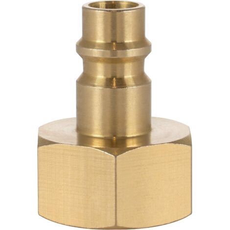 1 - Embout Air Comprimé - Raccord Laiton - Filetage Femelle 1/2" - Pour Outils Pneumatiques - DN 7,2 - Couleur Laiton (1/5)