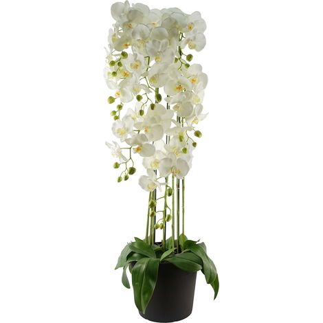 110cm Large White Orchid Plant Artifcial 41 REAL TOUCH flowers (1/5)