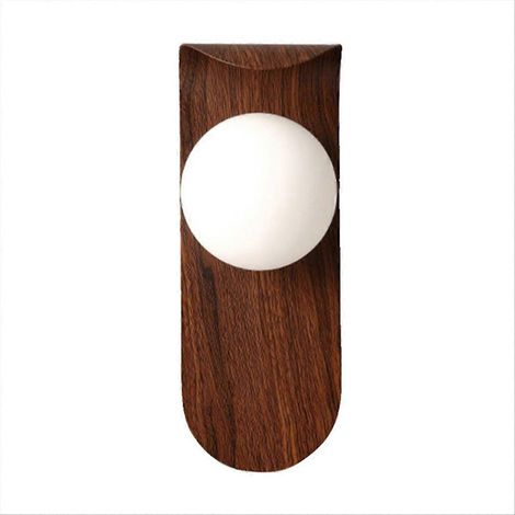 Applique murale minimaliste de style nordique en fer forgé, couleur noyer, idéale pour la cuisine, la salle à manger ou le couloir. (1/5)