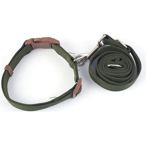 Ensemble collier et laisse pour chien, collier en nylon réglable, convient aux chiens de petite et moyenne taille. (1/4)