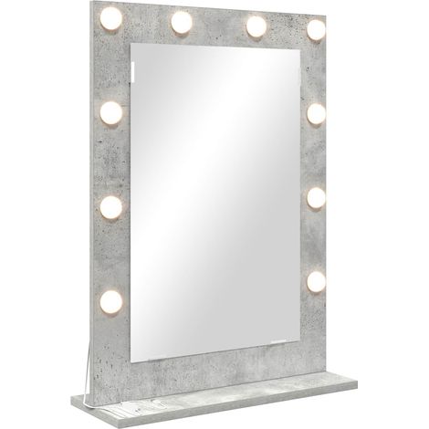 Miroir de vanité Rectangulaire Gris béton 70 x 50 x 18 cm