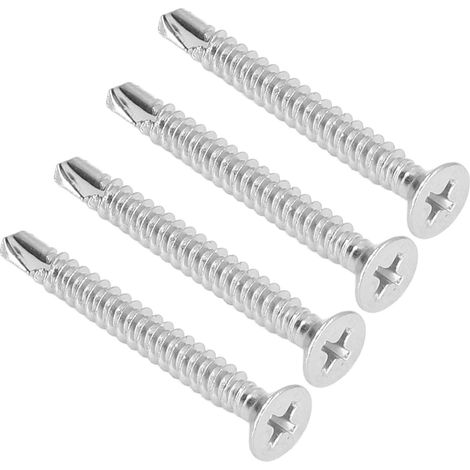 Vis à bois à tête fraisée cruciforme inox 304, lot de 100, M4.2 x 18, longueur 38 mm, remplacement (1/5)