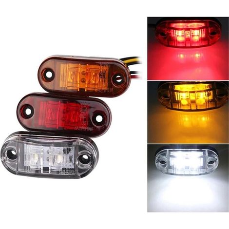 Clignotants LED 1 Pièces 24v 12v Ambre Feux Position Latéraux (1/5)