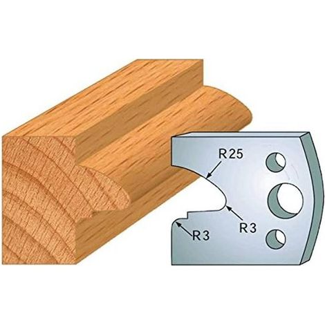 Jeu de 2 Fers Profilés Acier HT 40 x 4 mm - N°078 Bec de corbin - Outil de menuiserie - Diamwood