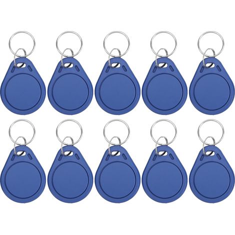 10 PCS 125kHz RFID Key Fob ID Card Token Tag Réinscriptible Distance D'induction 2-10cm pour le Contrôle D'accès Temps de Présence Parkings Gestion du Personnel (1/5)