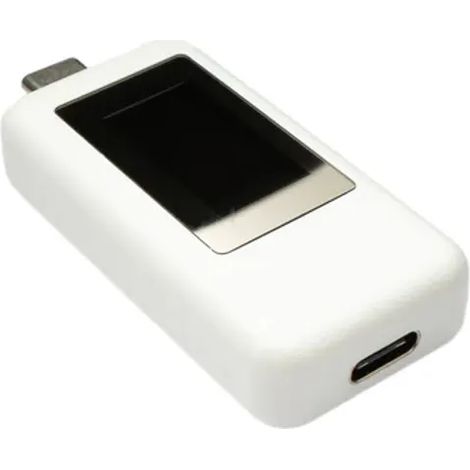 Multimètre USB 3.1 SYSTEM-S, voltmètre, wattmètre, testeur de type C, blanc (1/4)