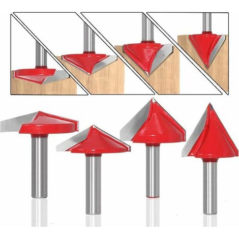 6 Pièces Fraise à Rainurer en V pour Bois CNC – Angles 60°, 90°, 120° – Queue 8 mm – Usinage 3D et Gravure Précise (1/3)