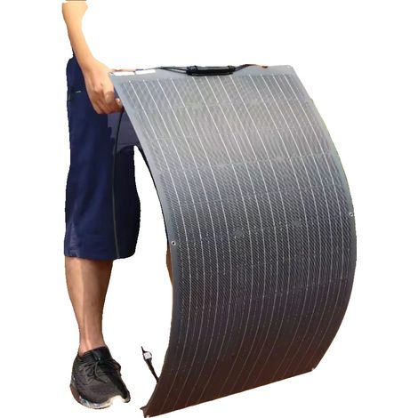 Panneau Solaire Flexible, 150W, Haute Efficacité 21%, Design Léger, 120w flexible noir (1/2)