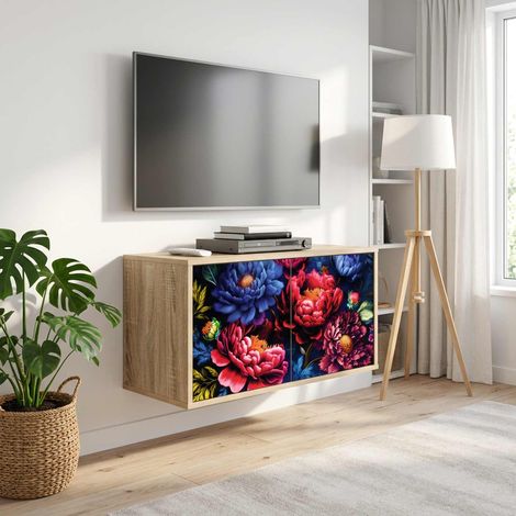 vidaXL Wall-mounted TV Cabinet KIEL 69 x 33 x 40 cm Sonoma Oak (1/5)