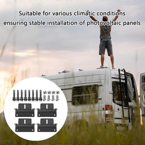 Supports en aluminium en forme de Z pour panneaux solaires, facilitant leur installation sur les toits. (1/4)