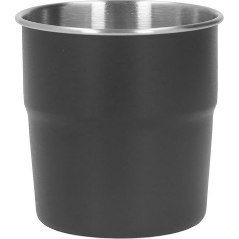 Tasse Isolée 320ml en Acier Inoxydable Double Paroi pour Café ou Thé Sans Poignée (1 Tasse) - Idéale pour Maison, Camping et Cadeau Noir (1/5)