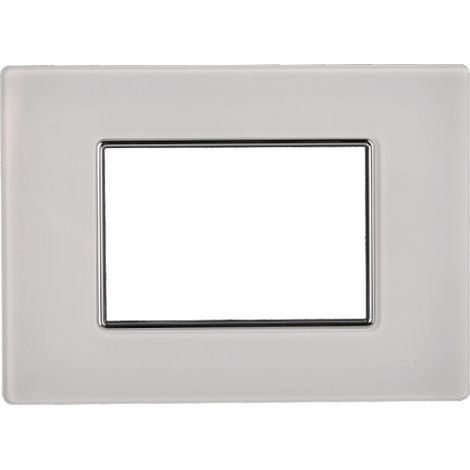 ETTROIT AN84301 3P Glasplatte Moon Series 3P Weiße Farbe Kompatibel mit Bticino Axolute