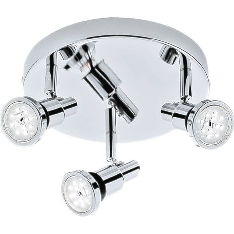 LED Badlampe Spotleuchte IP44 dreh- &schwenkbar 3xGU10 14,4W Ø 21cm Briloner
