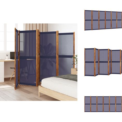 Cloison de séparation 6 panneaux bleu foncé 420x180 cm - Cloison De Séparation - Écran De Confidentialité - Pare-vue - Cloison Pliable - Mobilier D'intérieur (1/5)