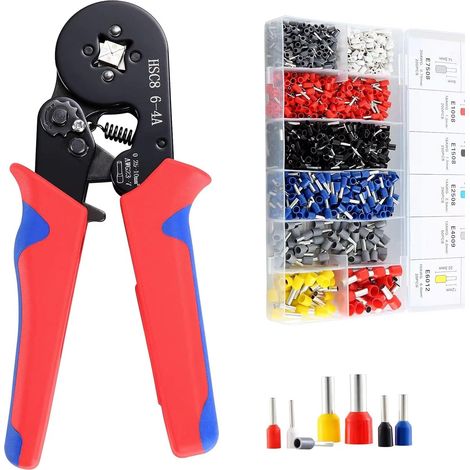 1 Pince à sertir HSC8 6-4, 0.25-10mm², mécanisme à rochet, poignées ergonomiques, pour installation électrique et réparation véhicule (1/5)