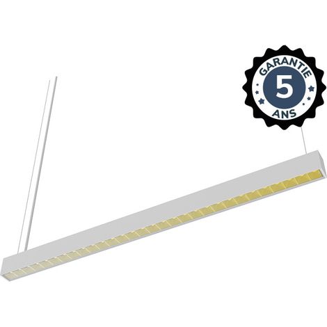Linéaire LED réflecteur Blanc 2 CCT 24W Dimmable DALI 2/PUSH - 1200 mm - Garantie 5 ans Miidex Lighting® (1/2)
