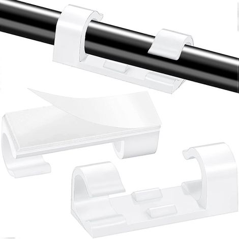 100 attaches de câble autocollantes, gestionnaire de câbles, pince à câble transparente autocollante Happy H-AquaForge (1/5)