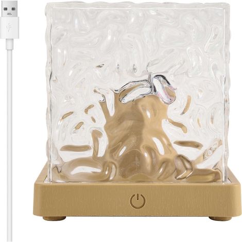 Lampe Aurore Boréale, Lampe Cube Vague, Projecteur d'Ondes Océaniques, Lumières à Effet Ondes d'Eau 16 Couleurs pour Chambre-C (1/5)