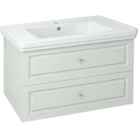 Sapho Violeta - Mobiletto da lavabo, 83x52x46 cm, 2 cassetti, bianco VI090-3131 (1/5)