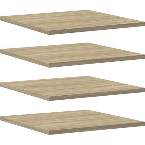 vidaXL Estante estantería 4 uds contrachapada roble Sonoma 40x40x1,5cm (1/2)