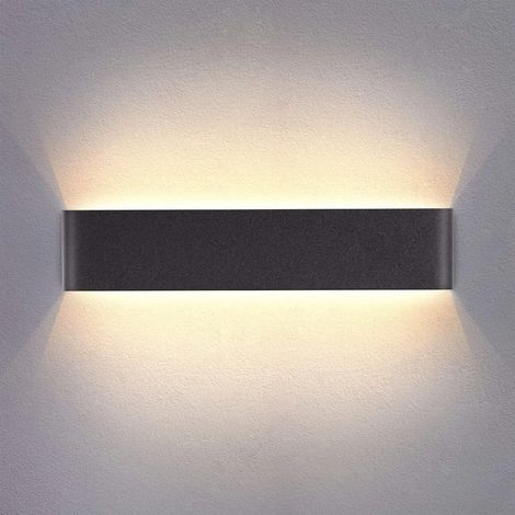 LED-Wandleuchte für den Innenbereich, schwarz, 40 cm, warmweiß, 14 W, 3000 K, modernes Design, für Schlafzimmer, Wohnzimmer, Treppenhaus, Flur, Badezimmer (1/5)